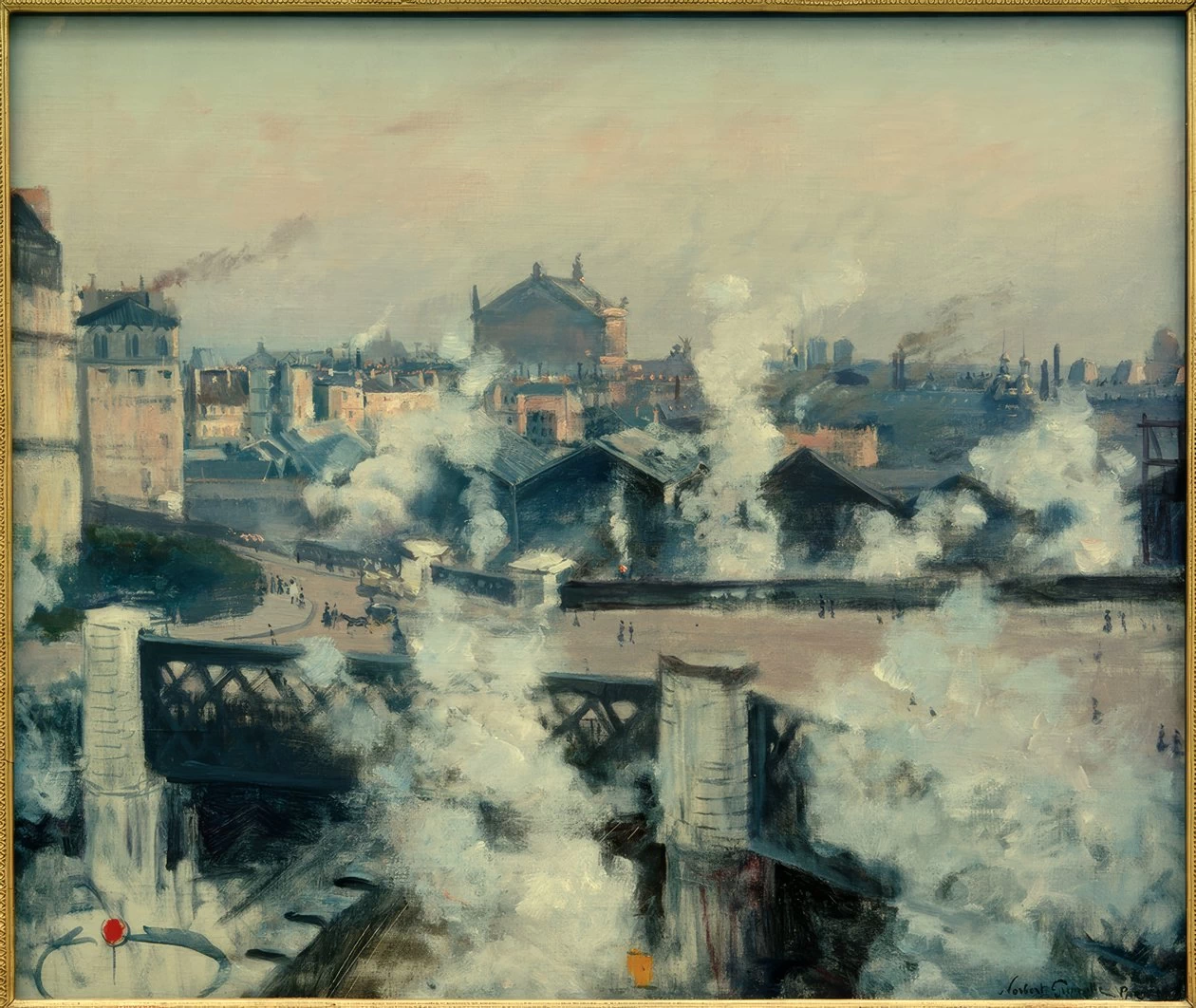 Norbert Gœneutte - Il Ponte d'Europa e la stazione Saint, Lazare, Baltimore, Museum Of Art